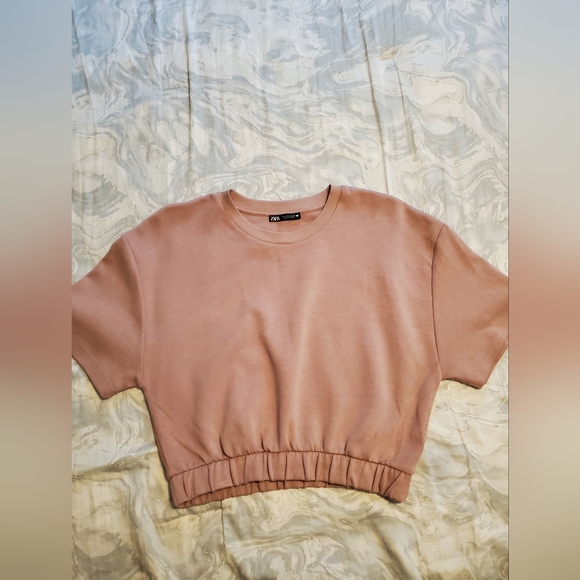 ZARA Crop top short sleeve shirt - Picture 1 of 4